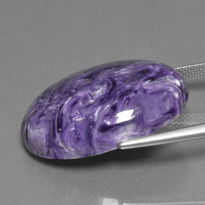 Charoite Tolet Natural 24.07ct, Corte Oval, Opaco