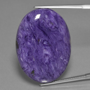 Charoite Tolet Natural 31.59ct, Corte Oval, Opaco
