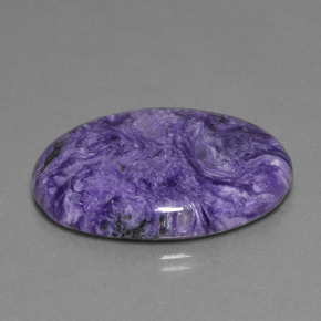 Charoite Aveludado Roxo Violeta Natural 31.76ct, Corte Oval, Opaco