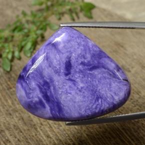 Charoite Tolet Natural 35.08ct, Formato de pêra, Opaco