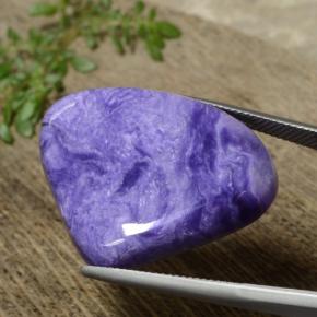 Charoite Tolet Natural 35.08ct, Formato de pêra, Opaco