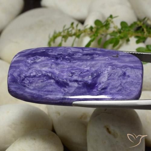 Charoite Violeta Intenso Natural 48.33ct, Almofada, Opaco