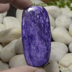 Charoíta violeta natural 43,82ct, almofada cortada, opaco