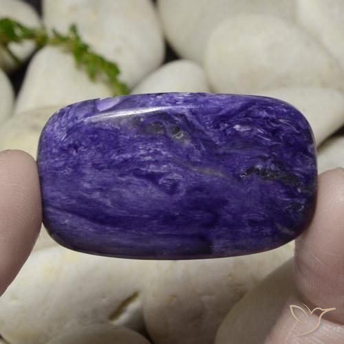 Charoite Violeta azulado Natural 60.55ct, Almofada cortada, Opaco