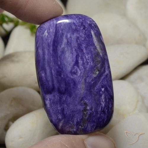 Charoite Violeta azulado Natural 60.55ct, Almofada cortada, Opaco
