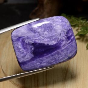 Charoíta violeta natural 29,36ct, almofada cortada, opaco