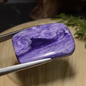 Charoíta violeta natural 29,36ct, almofada cortada, opaco