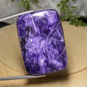 Charoíta violeta natural 49,17ct, almofada cortada, opaco