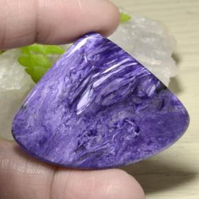 Charoite Tolet Natural 67.11ct, Formato de pêra, Opaco