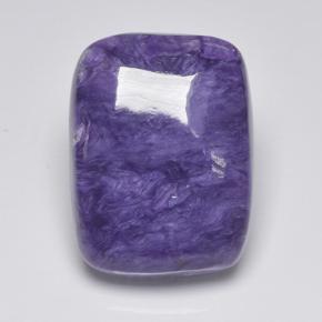 Charoíta violeta natural 12,98ct, almofada cortada, opaco