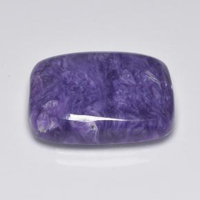 Charoíta violeta natural 12,98ct, almofada cortada, opaco