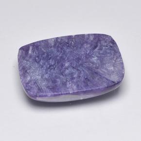 Charoíta violeta natural 12,98ct, almofada cortada, opaco