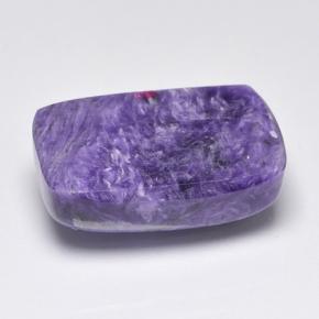 Charoíta violeta natural 11,87ct, almofada cortada, opaco