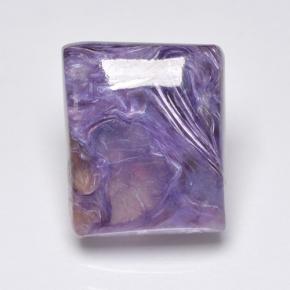 Charoíta violeta natural 5,06ct, baguete, opaco