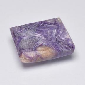Charoíta violeta natural 5,06ct, baguete, opaco