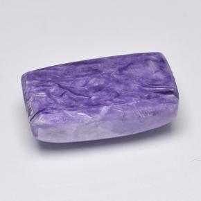 Charoíta violeta natural 8,88ct, baguete, opaco