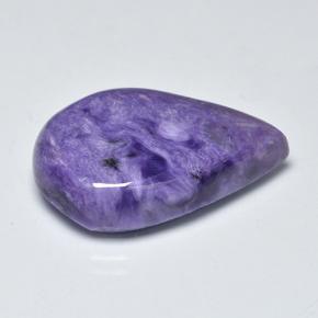 Charoíta violeta natural 15,14ct, formato de pêra, opaco