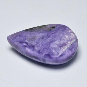 Charoíta violeta natural 15,14ct, formato de pêra, opaco