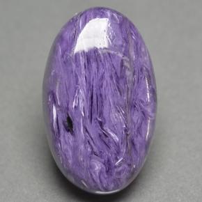 Charoíta violeta natural 10,57ct, corte oval, opaco