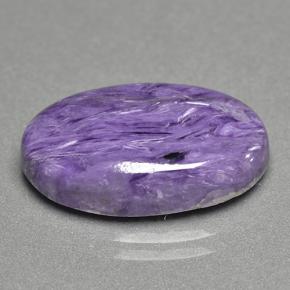 Charoíta violeta natural 10,57ct, corte oval, opaco