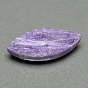Charoíta violeta natural 9,36ct, marquise, opaco