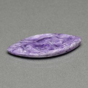 Charoíta violeta natural 4,65ct, marquise, opaco