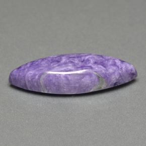 Charoíta violeta natural 11,24ct, marquise, opaco