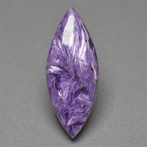 Charoíta violeta natural 9,46ct, marquise, opaco