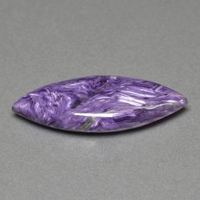 Charoíta violeta natural 9,46ct, marquise, opaco