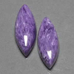 Pedras preciosas de charoíta violeta natural de 16,62 ct, marquise, opaco