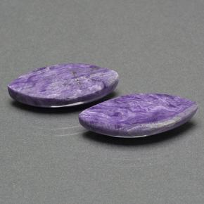 Pedras preciosas de charoíta violeta natural de 16,62 ct, marquise, opaco