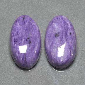 Pedras preciosas de Charoite Tolet natural de 11.14 ct, Corte Oval, Opaco