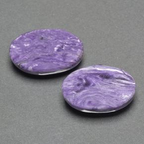 Pedras preciosas de Charoite Tolet natural de 16.88 ct, Corte Oval, Opaco
