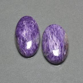 Pedras preciosas de Charoite Tolet natural de 13.23 ct, Corte Oval, Opaco