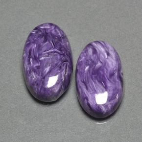 Pedras preciosas de Charoíta Tolet natural de 14,13 ct, Corte Oval, Opaco
