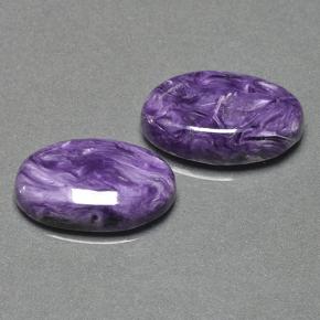 Pedras preciosas de Charoíta Tolet natural de 14,13 ct, Corte Oval, Opaco