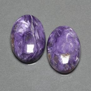 Pedras preciosas de Charoite Tolet natural de 20.82 ct, Corte Oval, Opaco