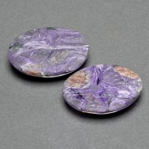 Pedras preciosas de Charoite Tolet natural de 20.82 ct, Corte Oval, Opaco