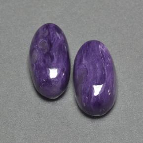 Pedras preciosas de Charoite Tolet natural de 9.91 ct, Corte Oval, Opaco