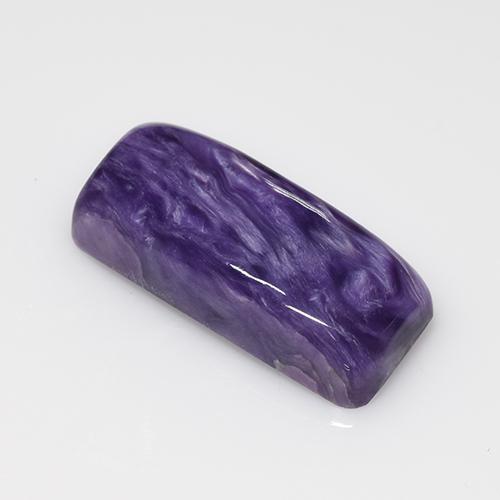 Charoíta Violeta Natural 7,11ct, Almofada cortada, Opaco