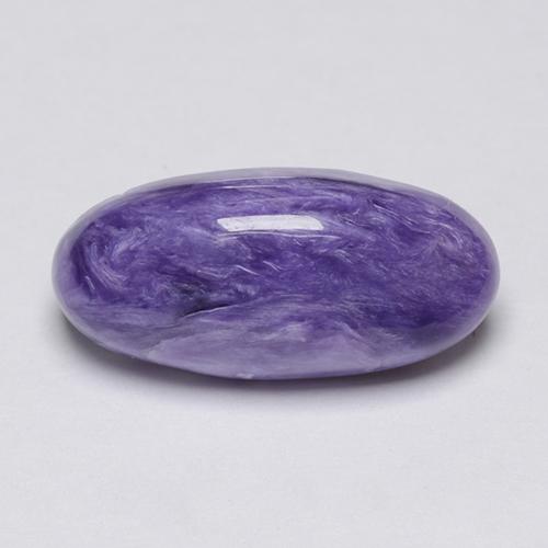 Charoíta violeta natural 3,81ct, corte oval, opaco