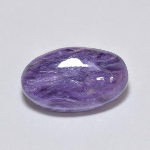Charoíta violeta natural 4,56ct, corte oval, opaco