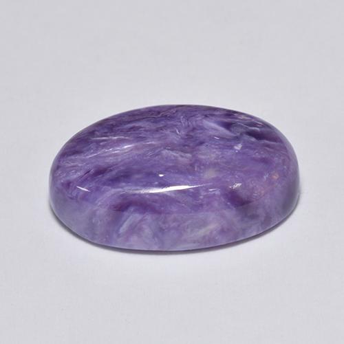 Charoíta violeta natural 4,56ct, corte oval, opaco