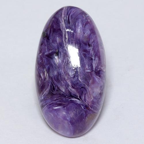 Charoíta violeta natural 5,12ct, corte oval, opaco