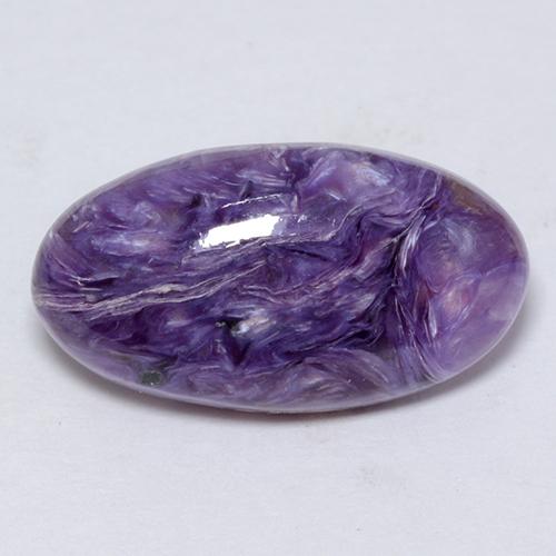 Charoíta violeta natural 5,12ct, corte oval, opaco