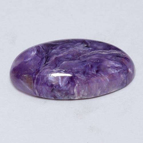 Charoíta violeta natural 5,12ct, corte oval, opaco