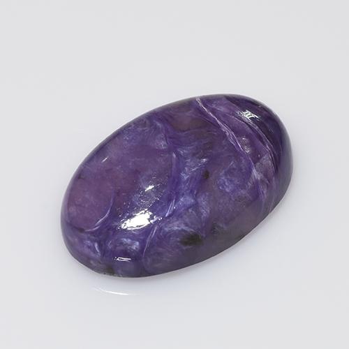 Charoíta violeta natural 10,28ct, corte oval, opaco