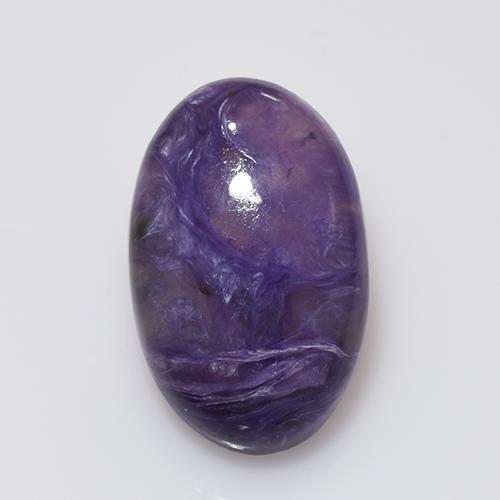 Charoíta violeta natural 10,28ct, corte oval, opaco