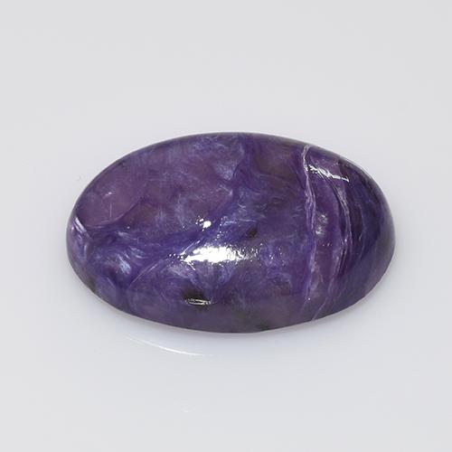 Charoíta violeta natural 10,28ct, corte oval, opaco