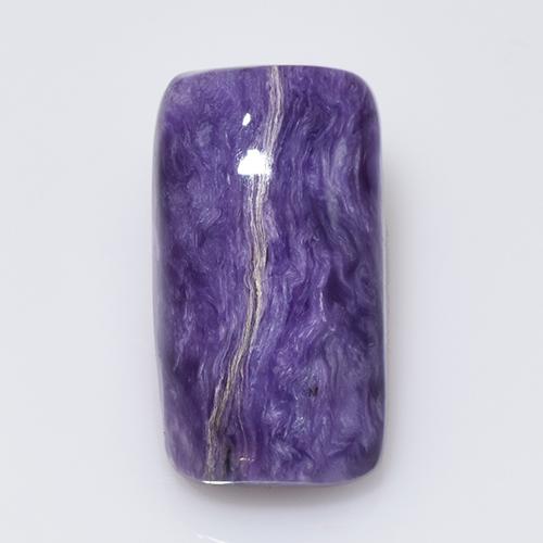 Charoíta violeta natural 8,77ct, almofada cortada, opaco